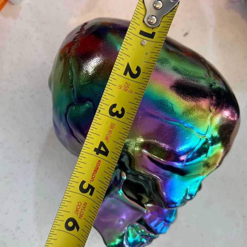 Iridescent Halloween Plastic Skull